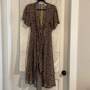 Cheetah Print Midi Dress